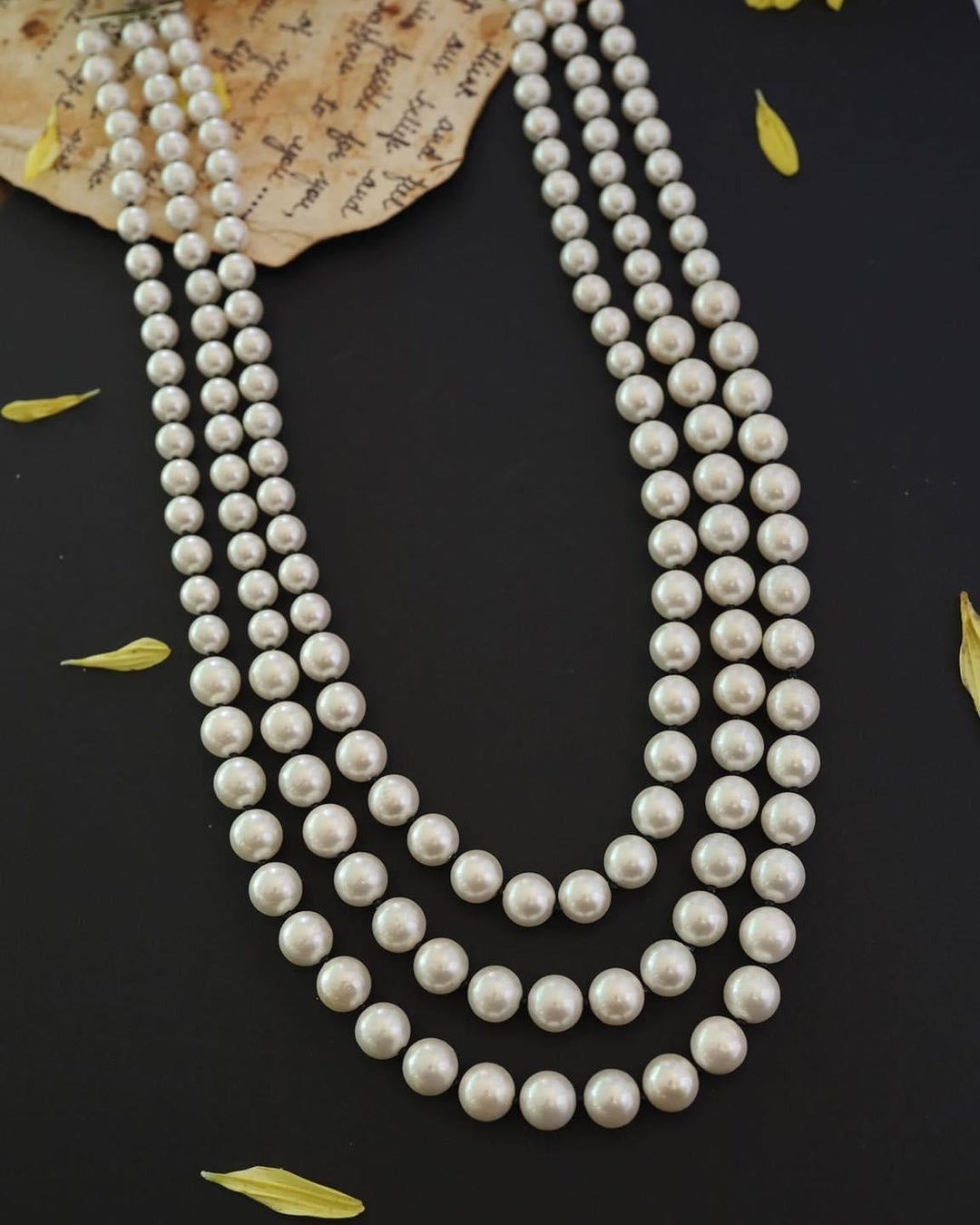 Layered Pearl necklace.