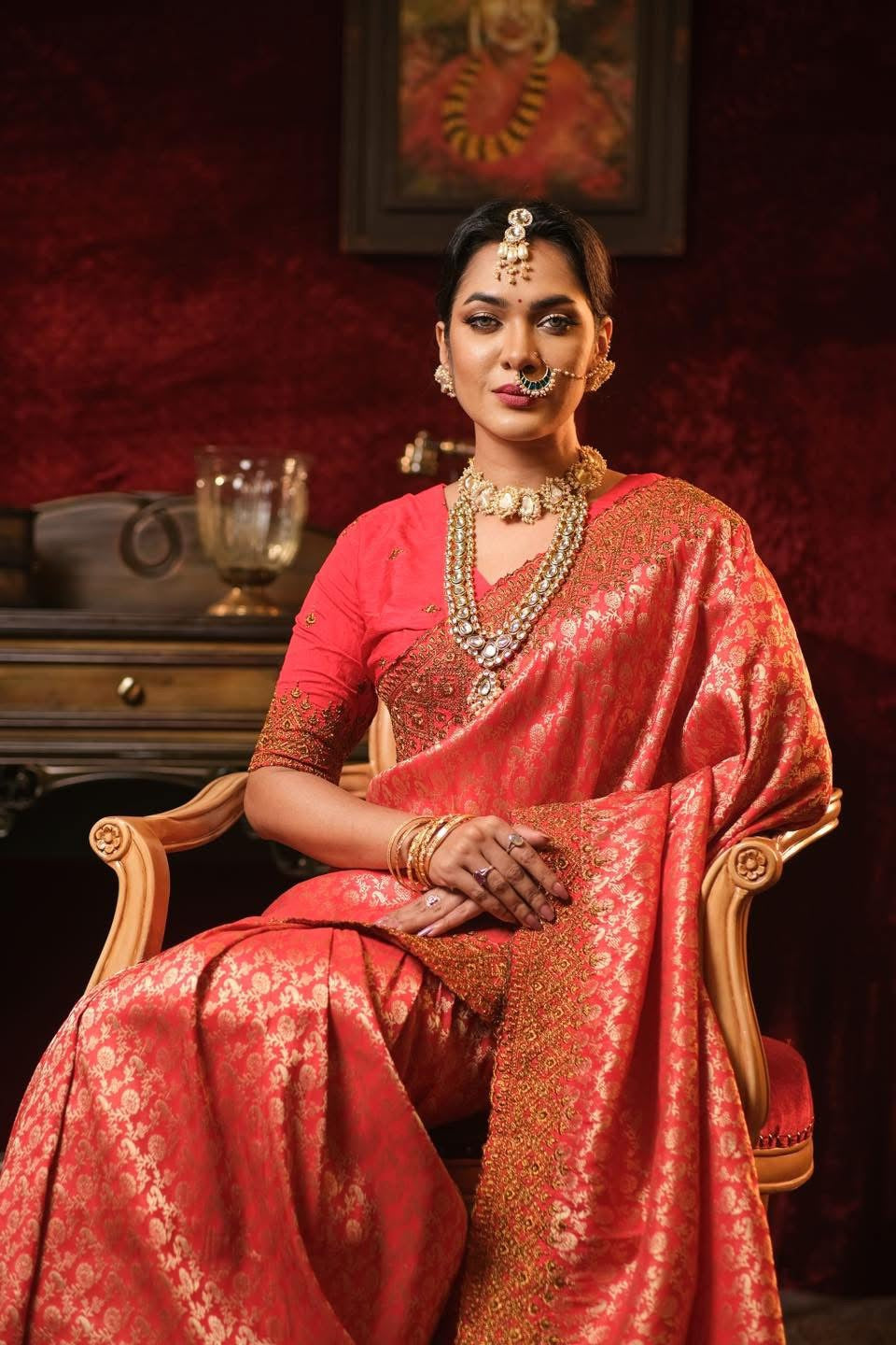 Red Bridal Kanchiwaram
