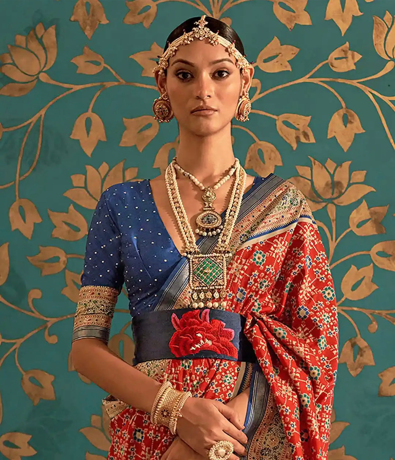 Orange Patola Saree