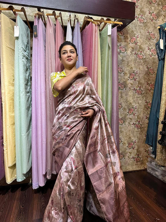 Pink Bandhej Saree