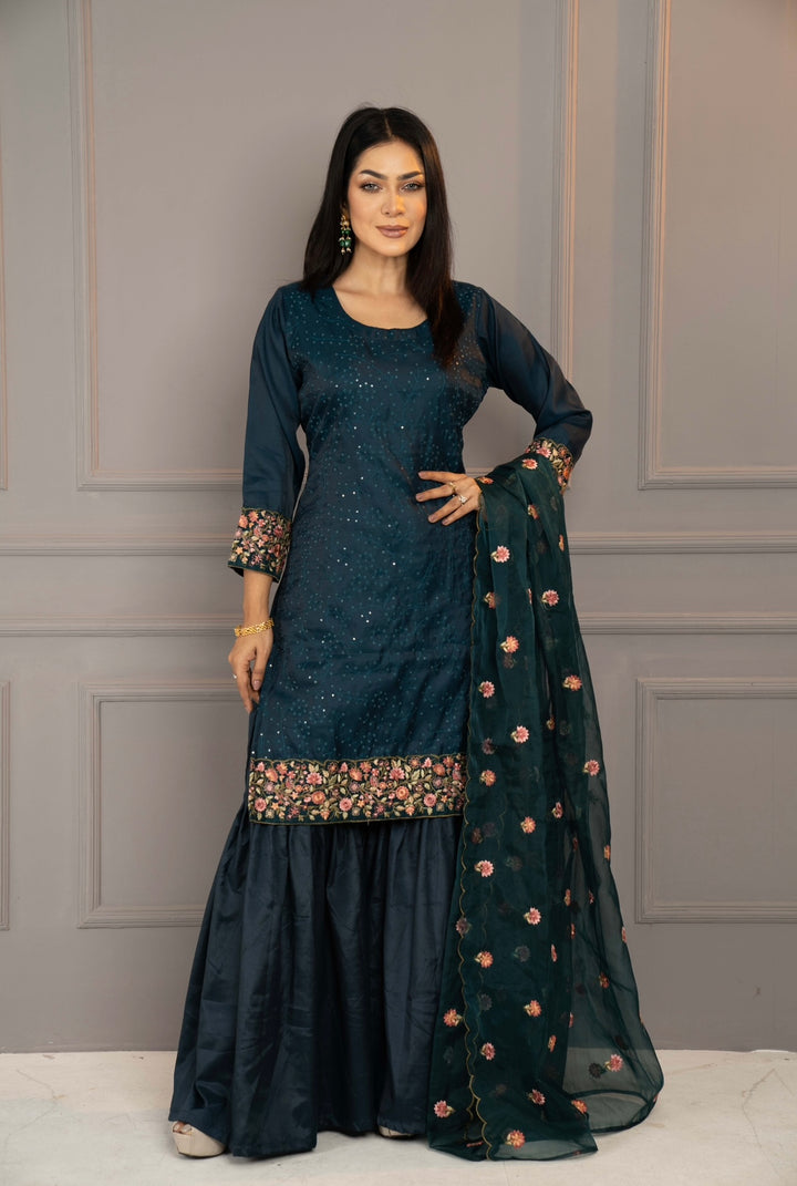 Floral Blue Salwar Suit