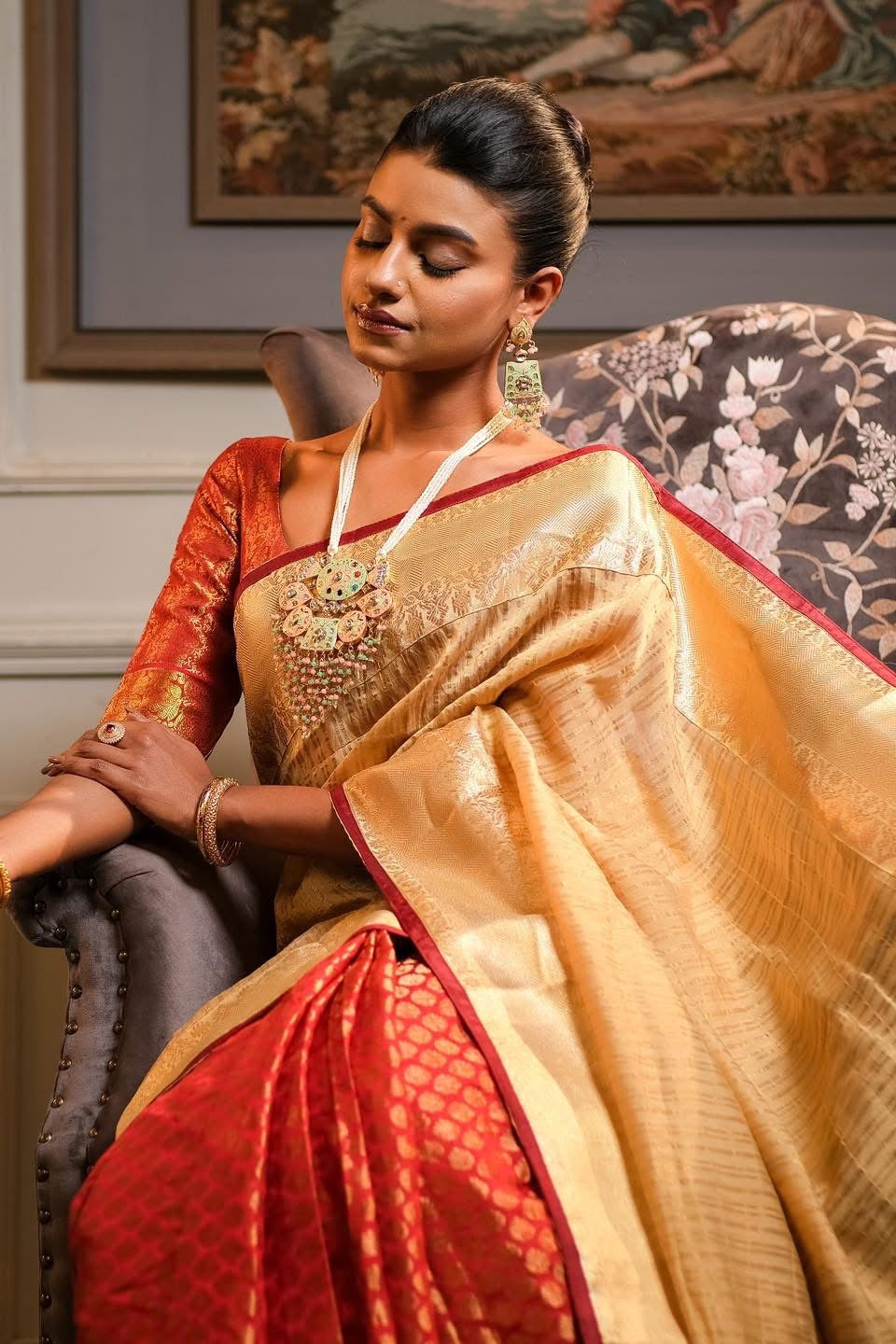 Golden tussar silk