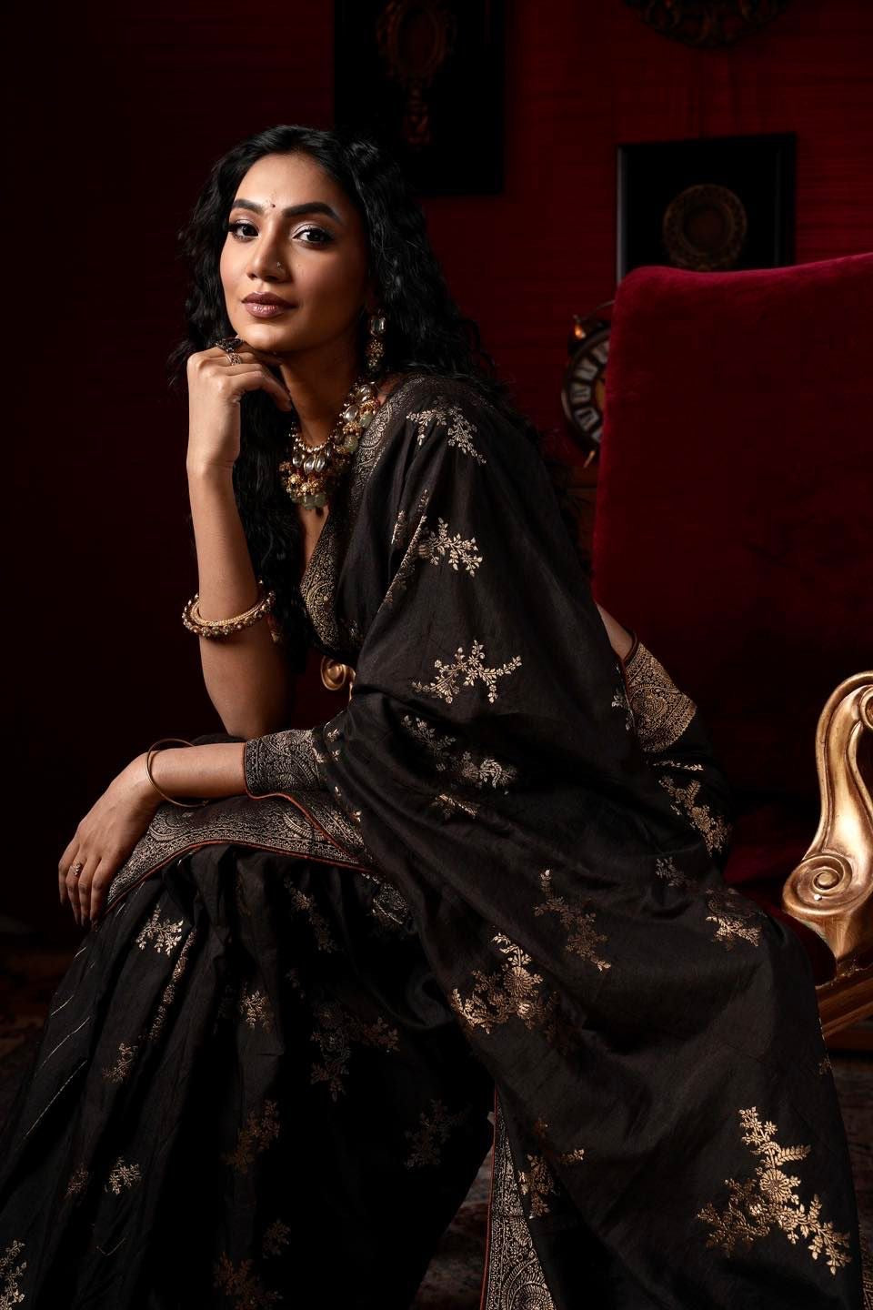 Brown Silk Saree