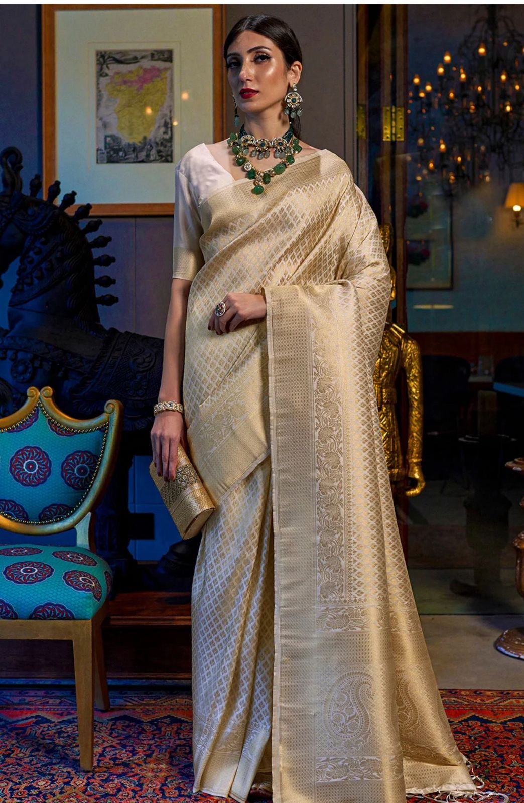 Off White Kanchiwaram