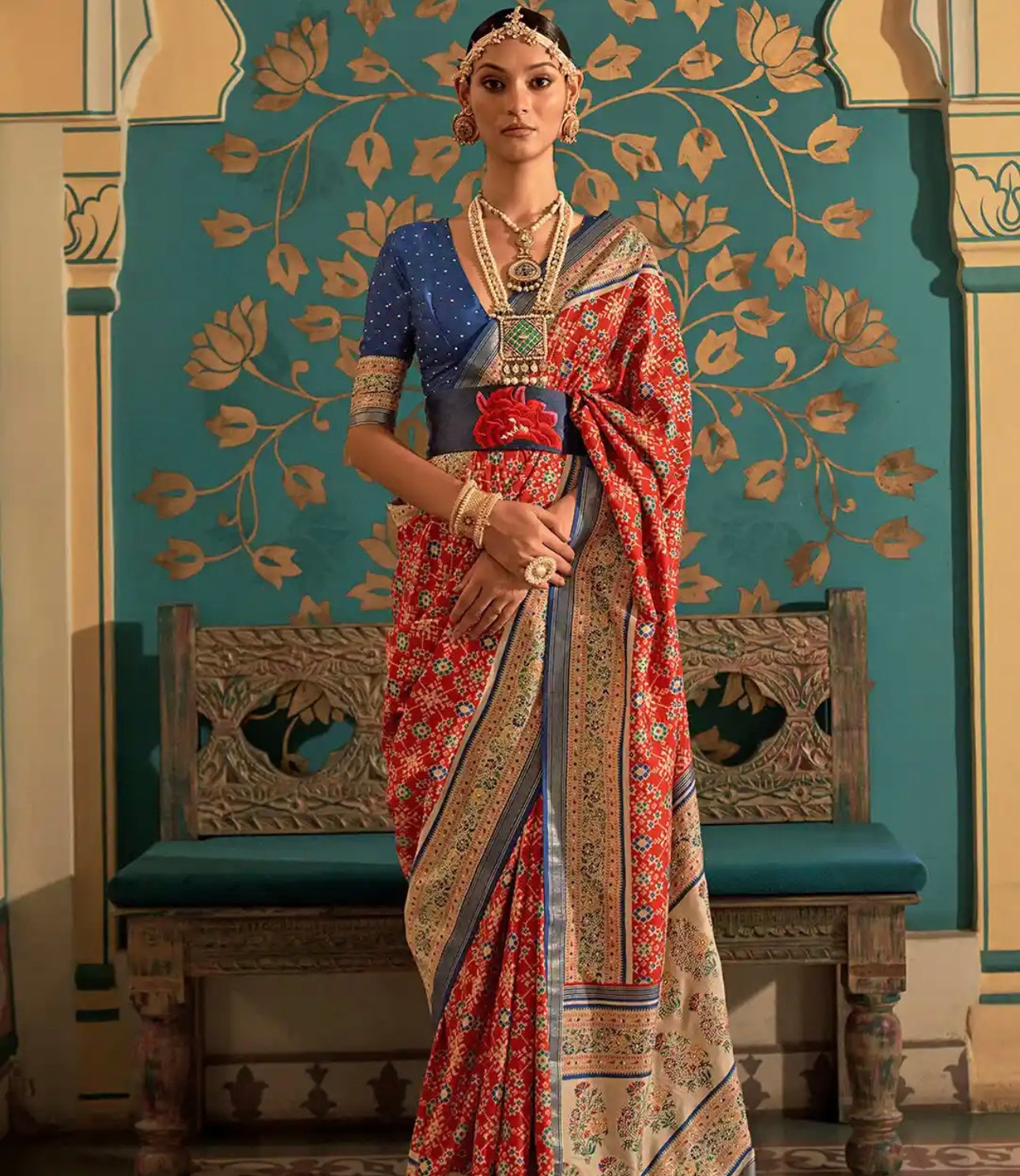 Orange Patola Saree