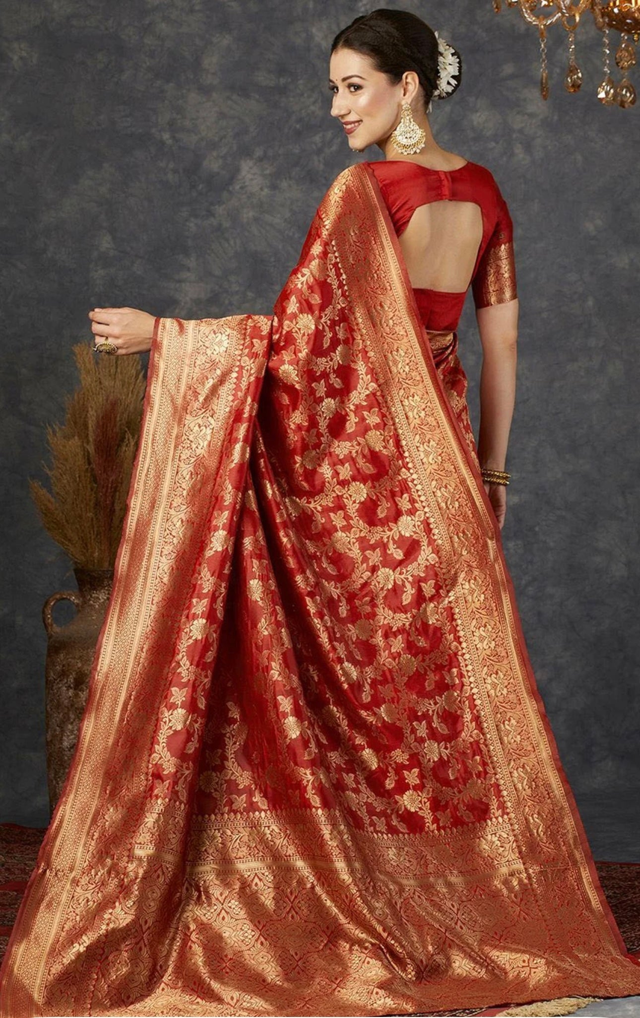 Red Bridal Banarasi