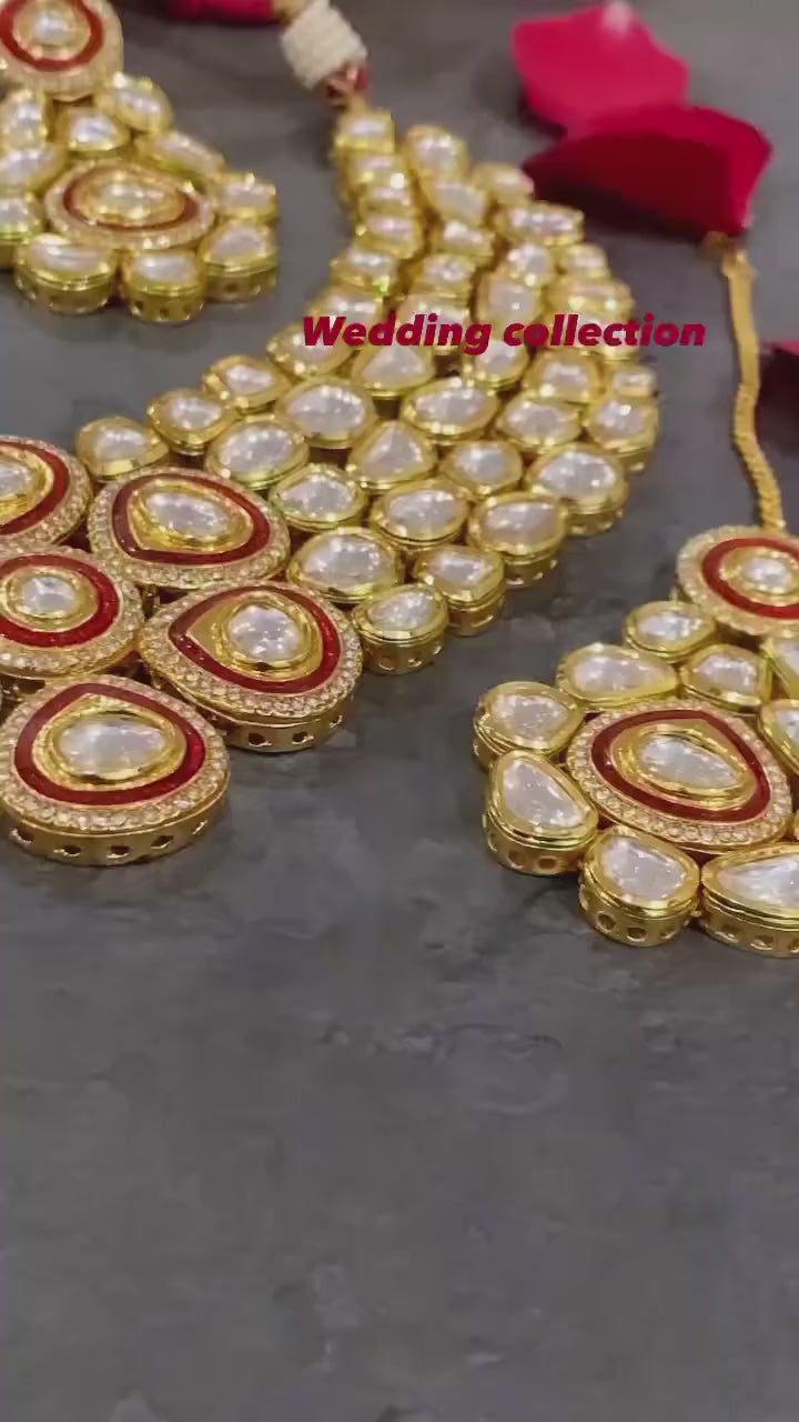 Red Kundan Bridal Set